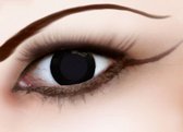 Geheel gekleurde contactlenzen zwart.