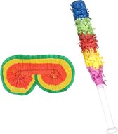 Set Piñata (blinddoek en stok 43 cm)