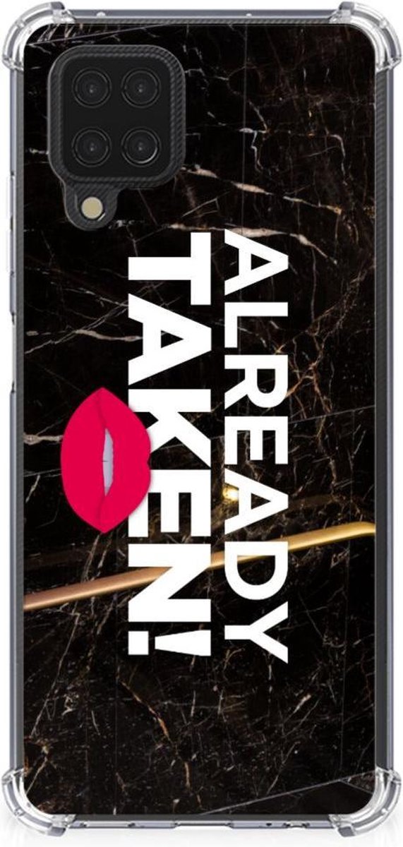 Back Cover voor Samsung Galaxy A12 Telefoonhoesje met tekst Already Taken Black