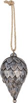 Clayre & Eef Decoratie Hanger 6*6*12 cm Bruin Metaal Kersthanger Kerstboomversiering