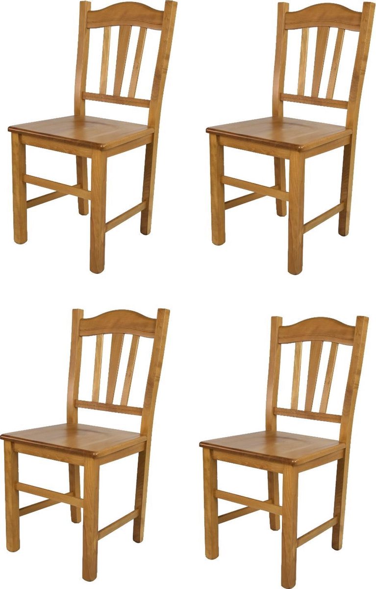 Tommychairs Silvana - Eetkamerstoelen - Set van 4 - Eikenhout