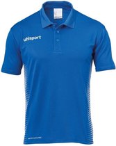 Uhlsport Score Polo Shirt Azuur Blauw-Wit Maat L