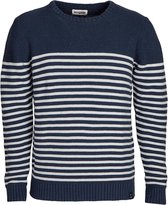 Blueloop Originals Sweater Breton Heren Denim Navy/wit Maat S