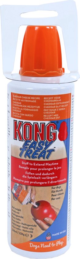 Kong hond Easy Treat spuitbus, Cheddar cheese pasta