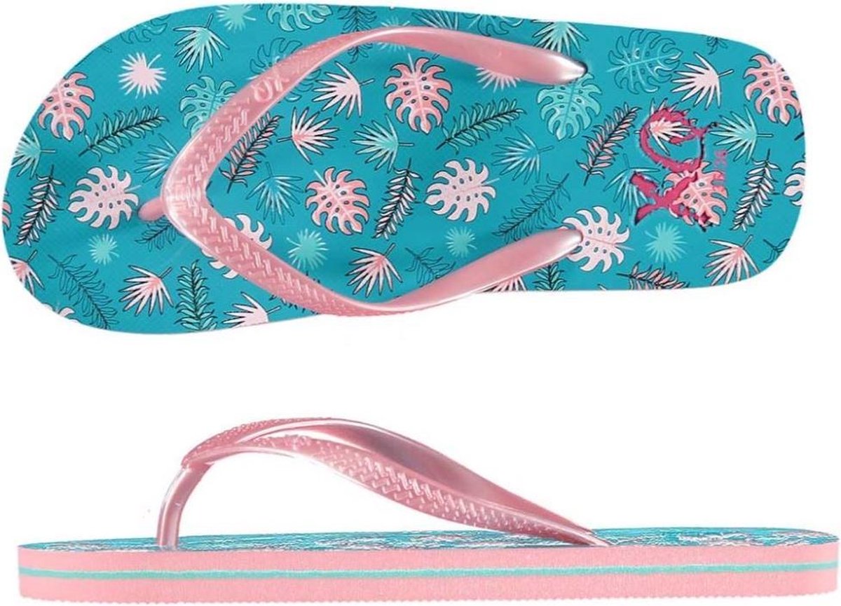 XQ Footwear Slippers Bladeren Meisjes Roze blauw