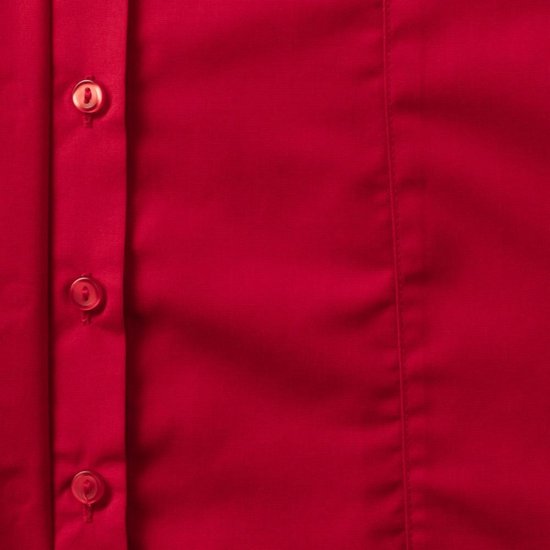 Russell Collectie Dames/Dames Lange Mouwen Poly-Katoen Gemakkelijk Onderhoud Gepaste Poplin Shirt (Konvooi Grijs)
