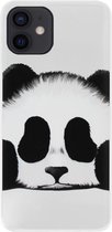 ADEL Siliconen Back Cover Softcase Hoesje Geschikt voor iPhone 12 Mini - Panda