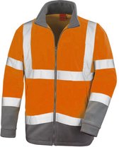 Result Core Mens Reflective Safety Micro Fleece Jacket (Oranje)