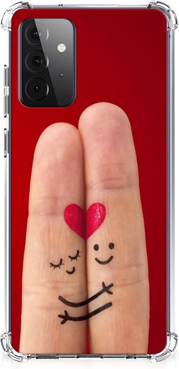 Samsung Galaxy A72 4G/5G Anti Shock Bumper Case Liefde - Origineel Romantisch Cadeau