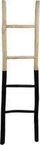 Decoratieve ladder - 45x4x150 - Naturel/zwart - Teak