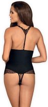 Chiccanta Kruisloze Body - S/M - Zwart - Sexy Lingerie & Kleding - Lingerie Dames -  Dames Lingerie - Body