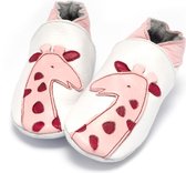 Dieren babyslofjes giraffe roze