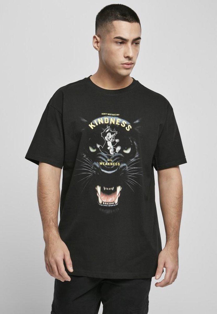 Mister Tee Kindness No Weakness Oversize Heren T-shirt XS Zwart