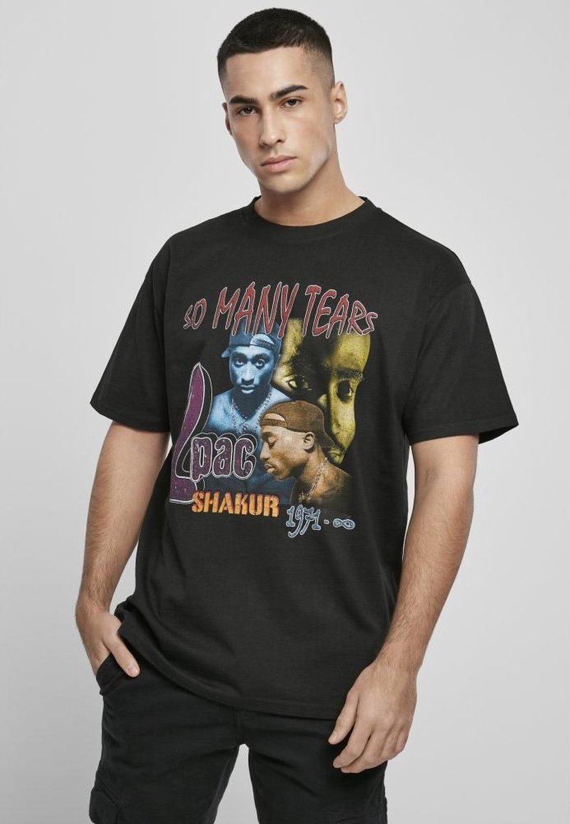 Mister Tee Tupac Tupac So Many Tears Oversize Heren T-shirt XS Zwart