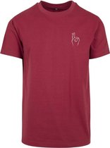 Mister Tee Heren Tshirt -S- Easy Sign Bordeaux rood