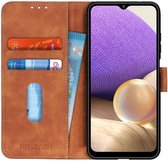 Samsung Galaxy A32 5G Hoesje Wallet Book Case Bruin