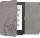 kwmobile e reader hoes geschikt voor Tolino Page 2 - Case van kunstleerleer - Vintage Kompas design - In grijs