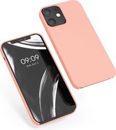 kwmobile telefoonhoesje voor Apple iPhone 12 / 12 Pro - Hoesje met siliconen coating - Smartphone case in roze grapefruit
