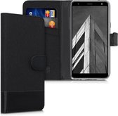 kwmobile telefoonhoesje voor LG K40 - Hoesje met pasjeshouder in antraciet / zwart - Case met portemonnee