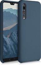 kwmobile telefoonhoesje geschikt voor Huawei P20 Pro - Hoesje met siliconen coating - Smartphone case in leisteen