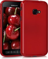 kwmobile telefoonhoesje voor Samsung Galaxy Xcover 4 / 4S - Hoesje voor smartphone - Back cover in mat rood