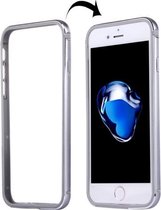 Voor iPhone 8 & 7 TPU + aluminium bumperframe (grijs)