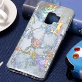 Galaxy S9 Color Plating Marble Texture Soft TPU beschermende achterkant van de behuizing (goud)