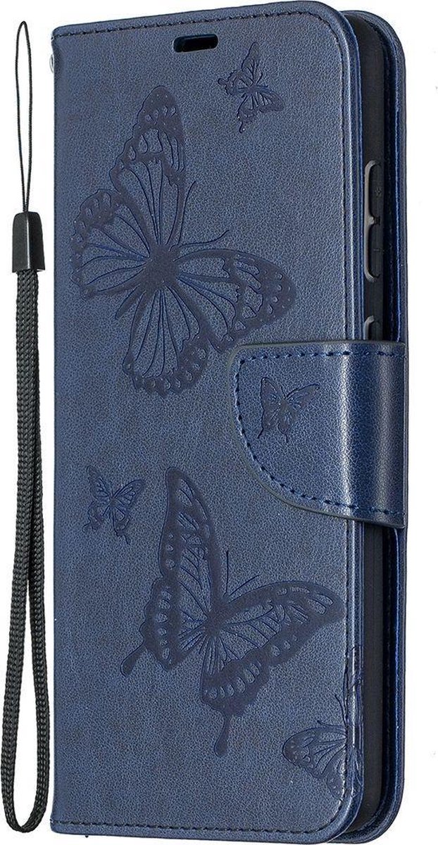 Mobigear Telefoonhoesje geschikt voor Samsung Galaxy A52s 5G Hoesje | Mobigear Butterfly Bookcase Portemonnee | Pasjeshouder voor 2 Pasjes | Telefoonhoesje voor Pinpas / OV Kaart / Rijbewijs - Blauw
