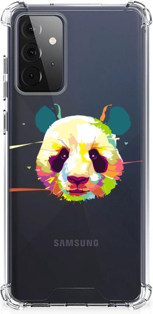 TPU Case Anti-Shock voor Samsung Galaxy A72 4G/5G Stevig Bumper Hoesje Panda Color