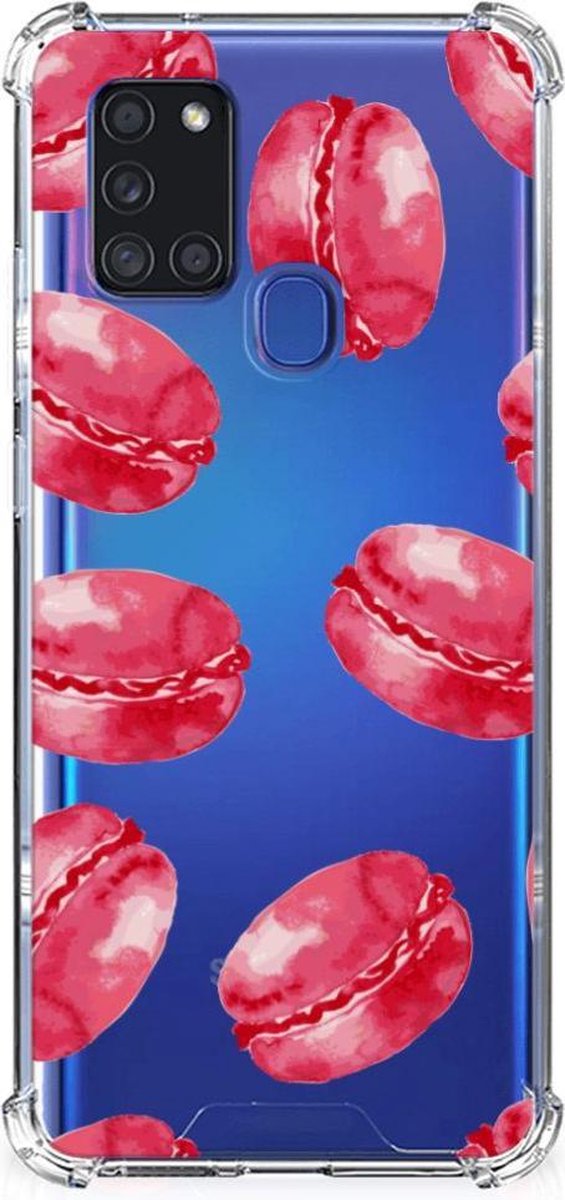 Samsung Galaxy A21s Beschermhoes Pink Macarons