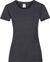 Fruit Of The Loom Dames / Vrouwen Damens-Fit Valueweight T-shirt met korte mouwen (Donker Heather)