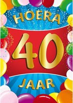 2x stuks 40 jaar mega poster / deurposter - 59 x 84 cm - verjaardag versiering