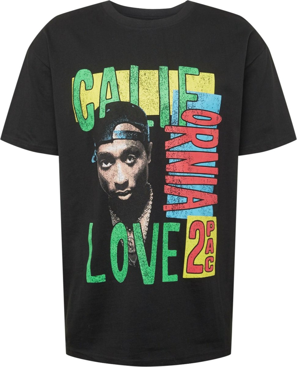 Mister Tee Tupac Tupac California Love Retro Oversize Heren T-shirt S Zwart