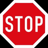 Stop sticker, B7 150 mm