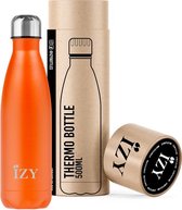 IZY Bottles x Poedercoat Oranje | 500 ML | Thermosfles | Drinkfles | Waterfles | Schoolfles | Isoleerfles | Beker | Drinkbeker | Koud | Warm | Fles | Back to School | 500ml
