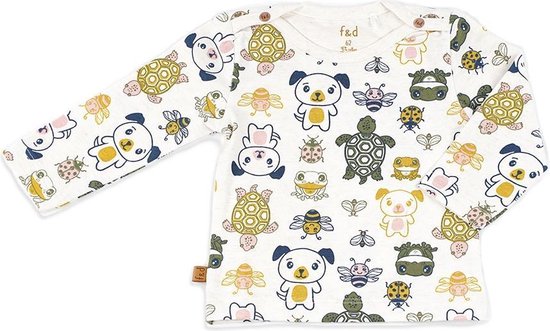 Frogs and Dogs - Chemise Friends Of Mini - Wit - Taille 50 - Garçons, Filles
