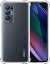Oppo Find X3 Neo Hoesje Siliconen Shock Proof Case Transparant - Oppo X3 Neo Hoesje Cover Extra Stevig - Transparant