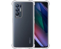Hoesje - Geschikt voor OPPO Find X3 Neo - Sterk & Shockproof - Siliconen Shock Case - Hoes Cover - Telefoonhoes - Transparant