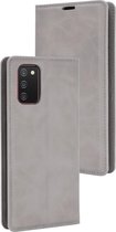 Premium Book Case - Samsung Galaxy A02s Hoesje - Grijs