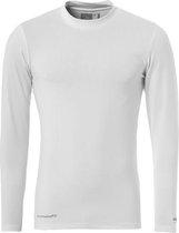 Uhlsport Distinction Colors Baselayer  Sportshirt performance - Maat 140  - Unisex - wit