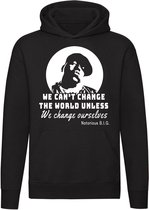 We cant change the world unless we change ourselves hoodie | Notorious B.I.G. | rapper | Tupac | grappig | unisex | trui | sweater | hoodie | capuchon