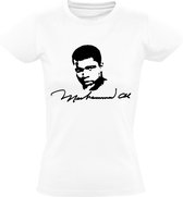 Muhammed Ali Dames t-shirt | Mohammed | kampioen | boksen | bokser | grappig | cadeau | Wit