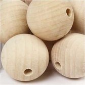 Houten kraal, d: 40 mm, gatgrootte 7 mm, china berry, 30stuks