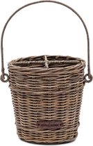 riviera maison Rustic Rattan Bucket - Bestekhouder - Hout - Naturel