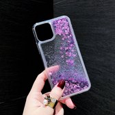 iPhone 11 Hoesje Bewegende Glitter Case Paars voor iPhone 11