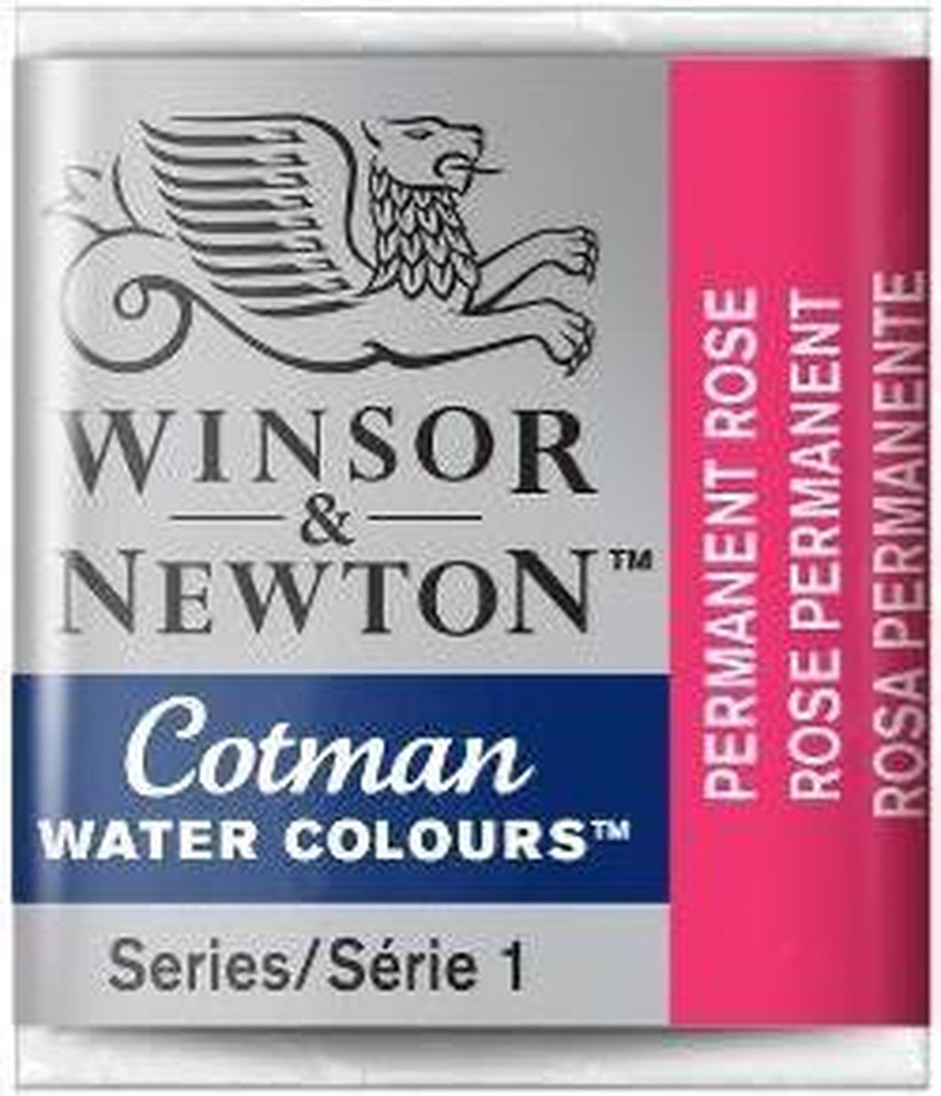 W&N Cotman Aquarelverf Half Napje Permanent Rose - Winsor & Newton