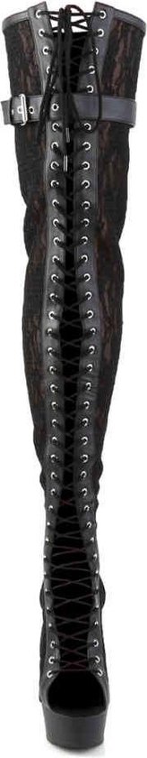 Pleaser DELIGHT-3025ML Plateau Overknee Laarzen Paaldans