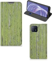 Telefoon Hoesje OPPO A73 5G Wallet Case Green Wood