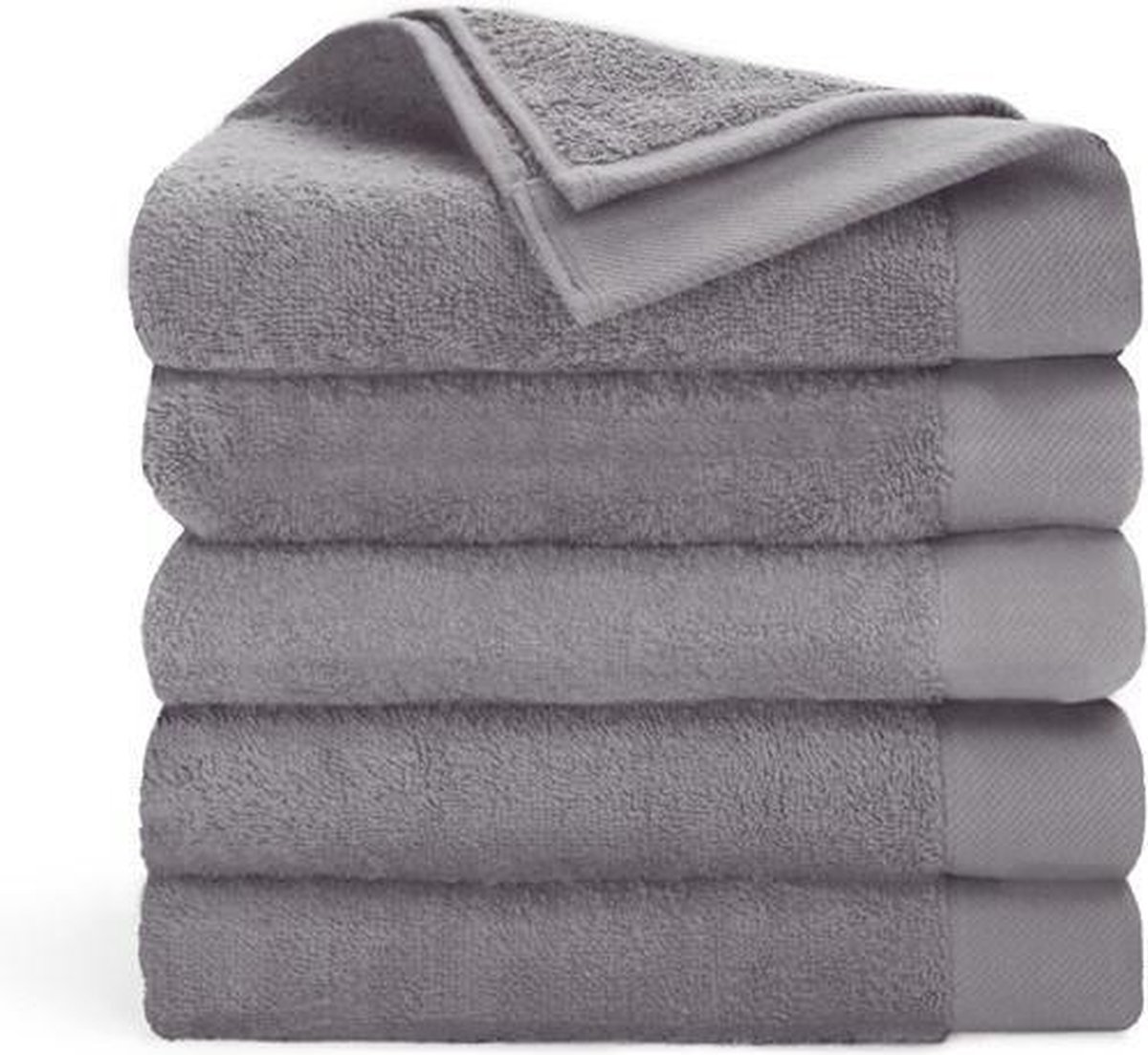 Walra Remade Handdoeken 50x100 - set van 5 - Zware kwaliteit 550 g/m2 - Taupe