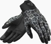 REV'IT! Spectrum Ladies Leopard Dark Gray Motorcycle Gloves L - Maat L - Handschoen